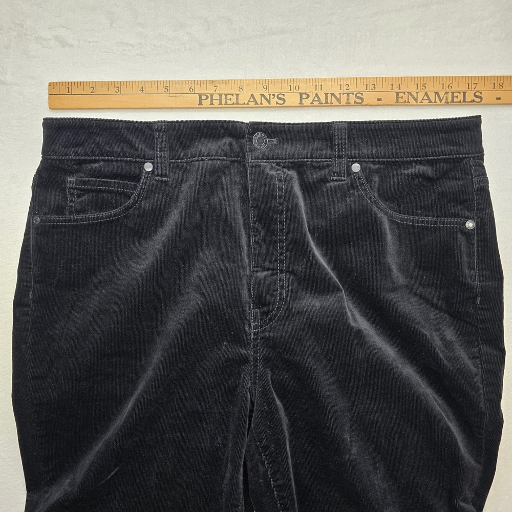 Talbots‎ Straight Leg Corduroy Pants High Waist Black 12P Classic - Picture 5 of 7
